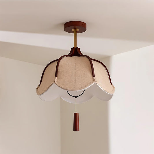 Plafonnier semi-encastré en tissu Givola Vintage