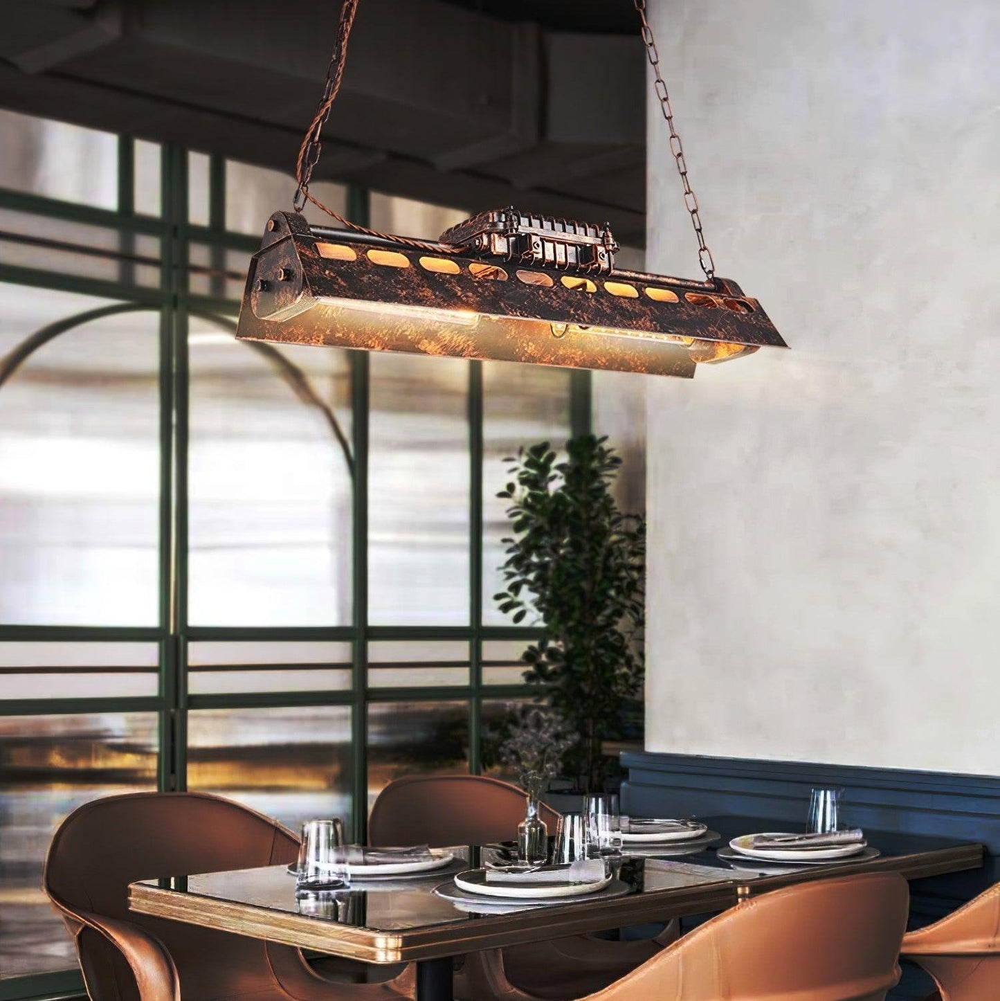 Lustre industriel Steampunk Noah
