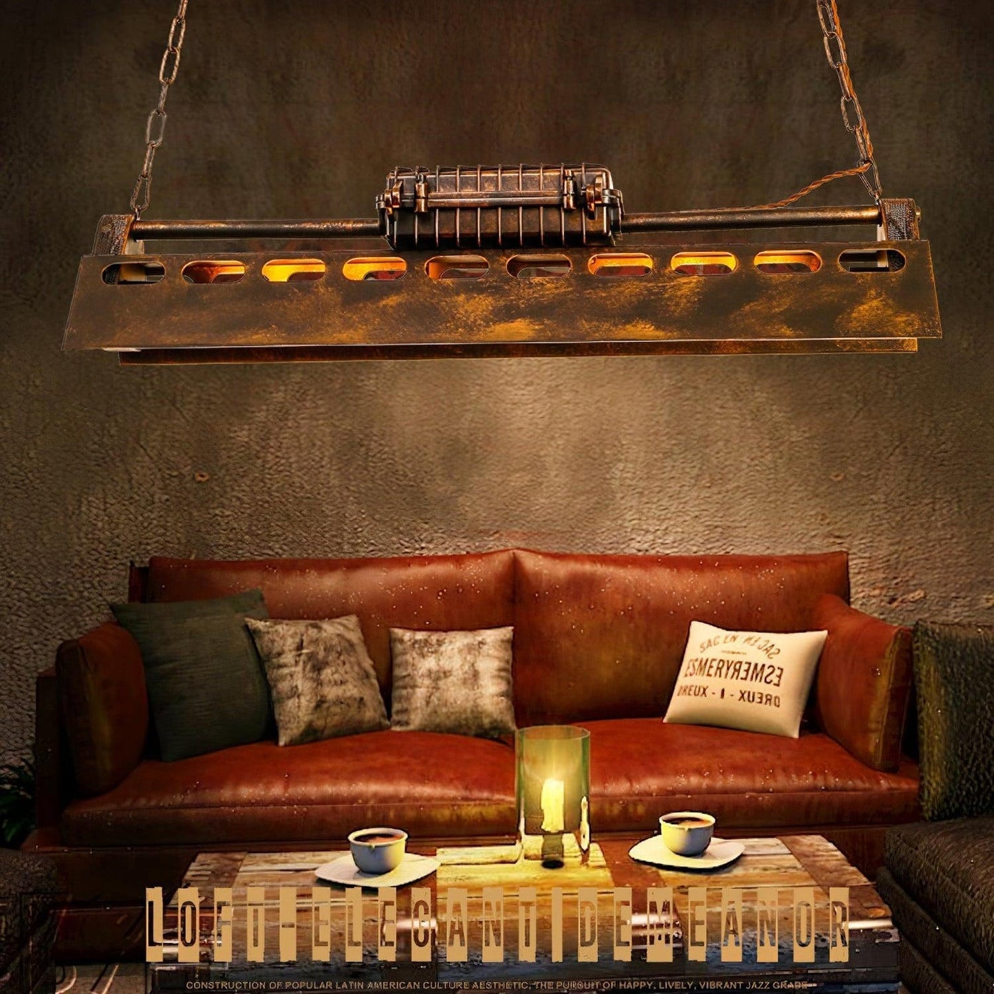 Lustre industriel Steampunk Noah