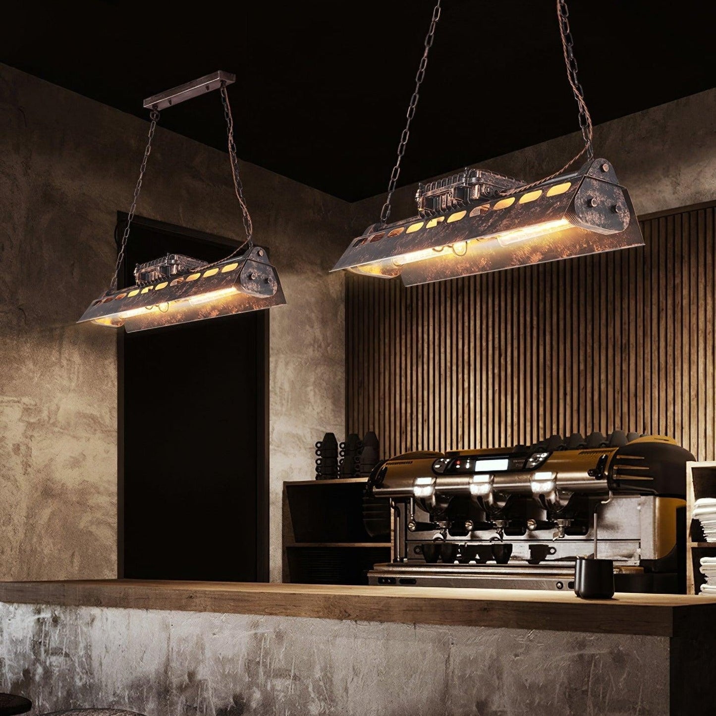 Lustre industriel Steampunk Noah