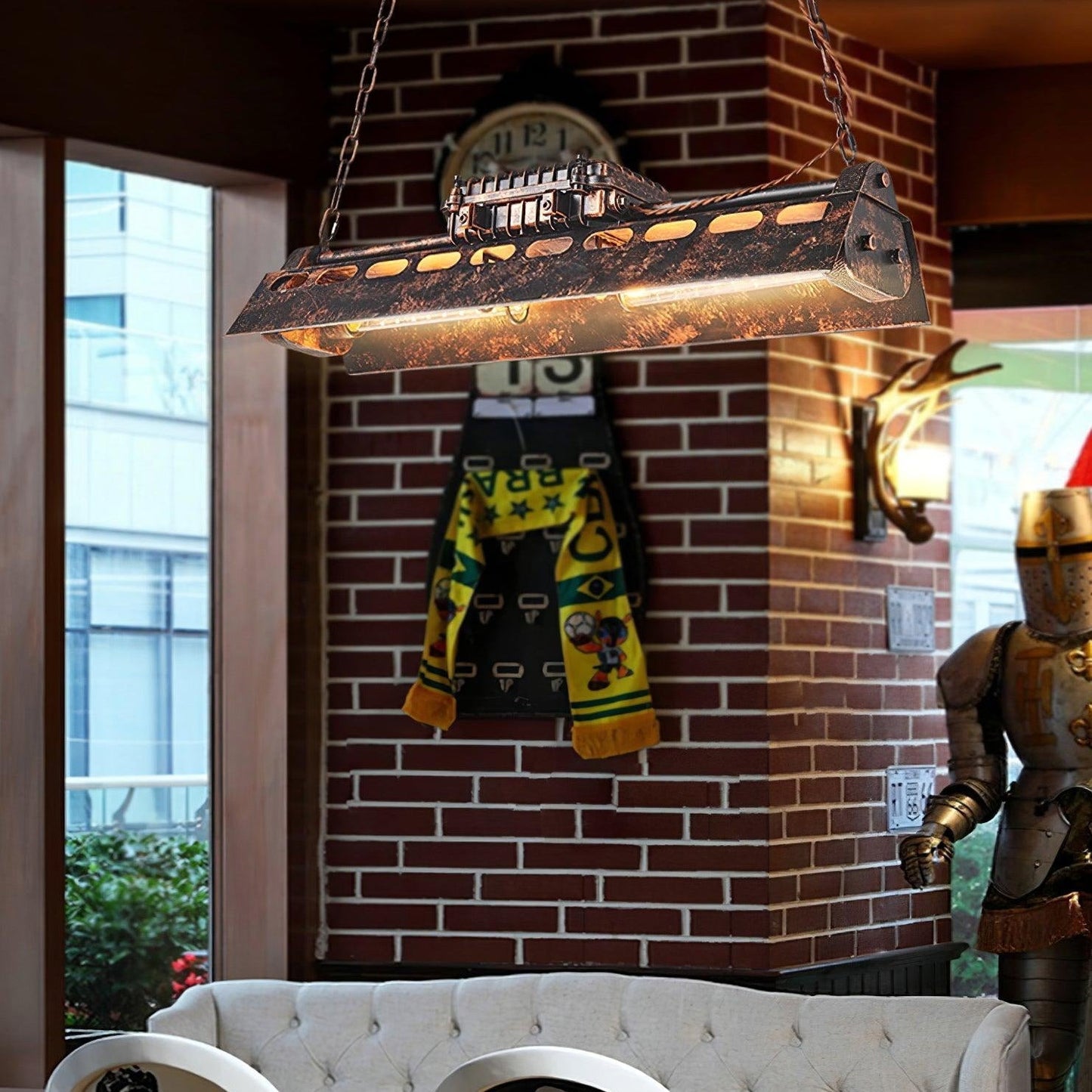 Lustre industriel Steampunk Noah