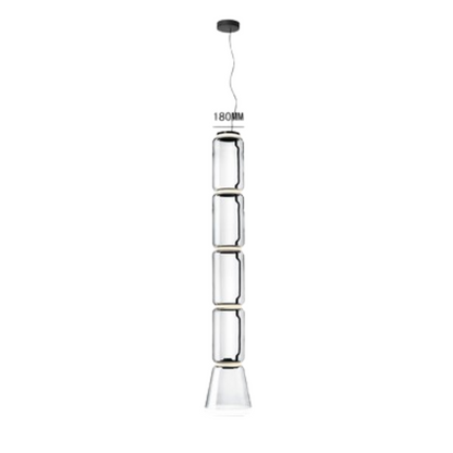 Valentina Minimalist Combination Glass Pendant Light, Clear