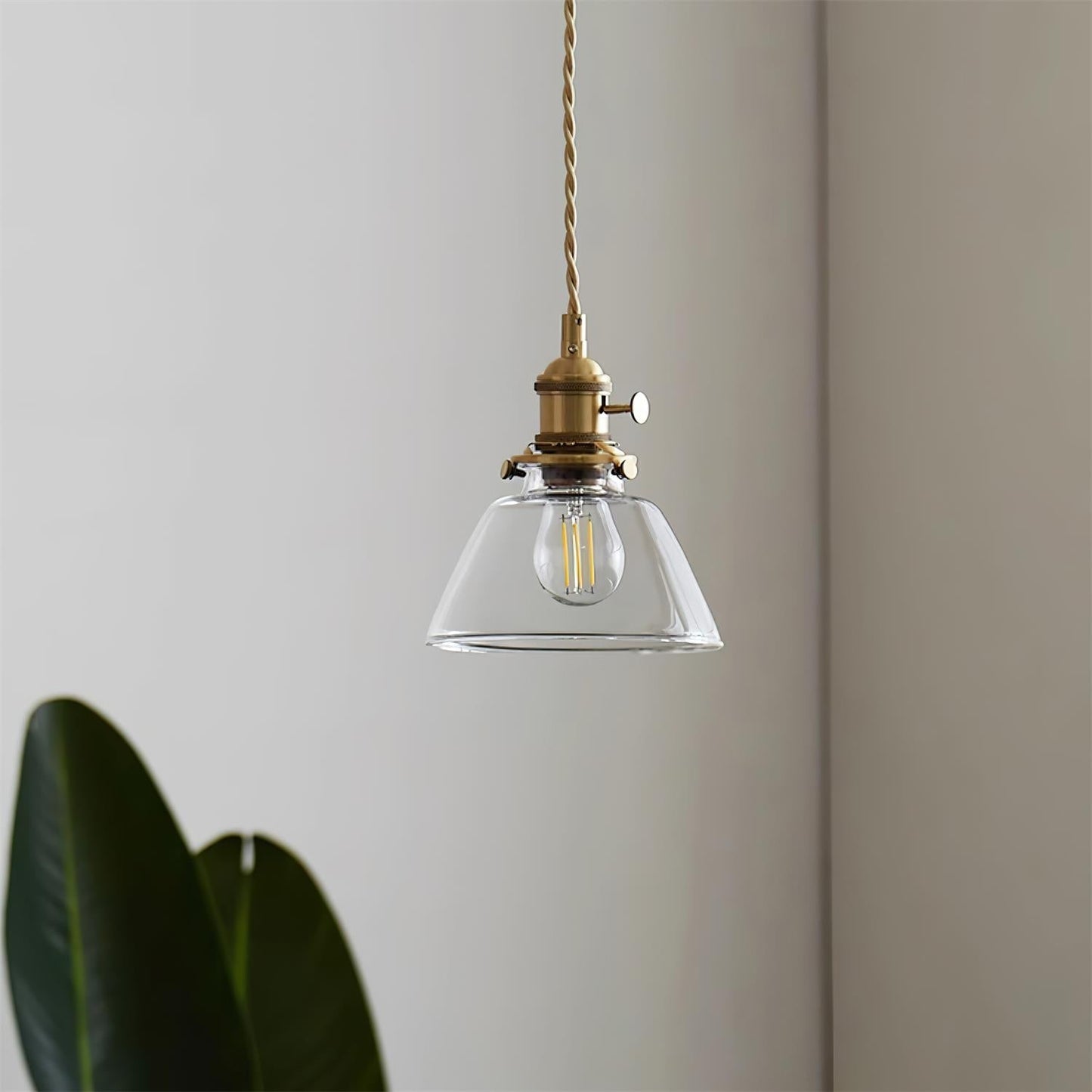 Suspension Glint en verre transparent