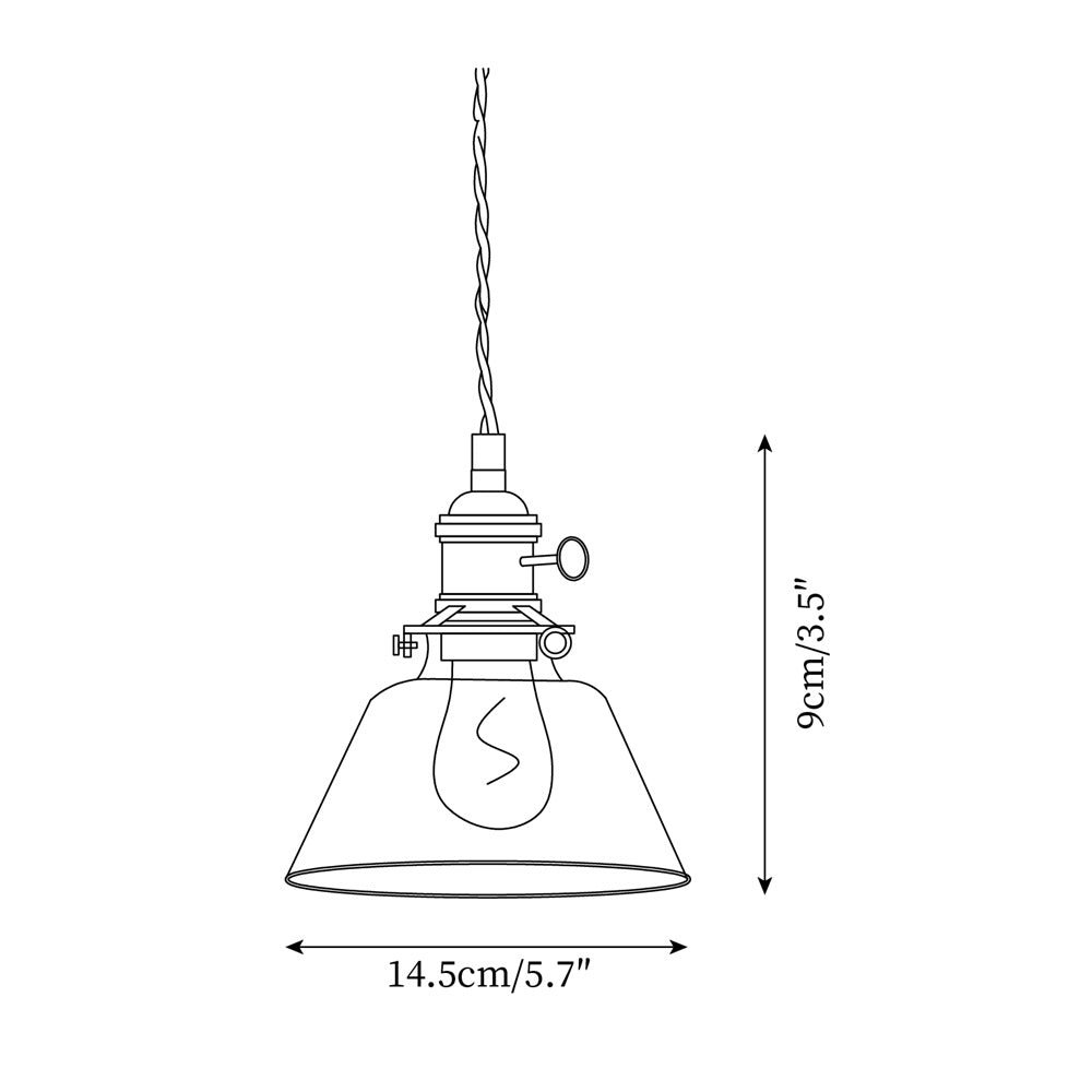 Suspension Glint en verre transparent