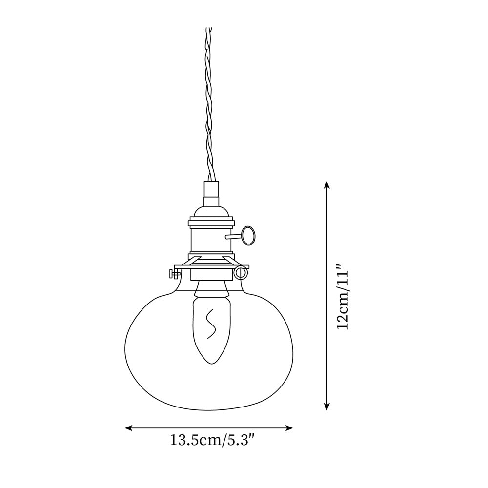 Suspension Glint en verre transparent