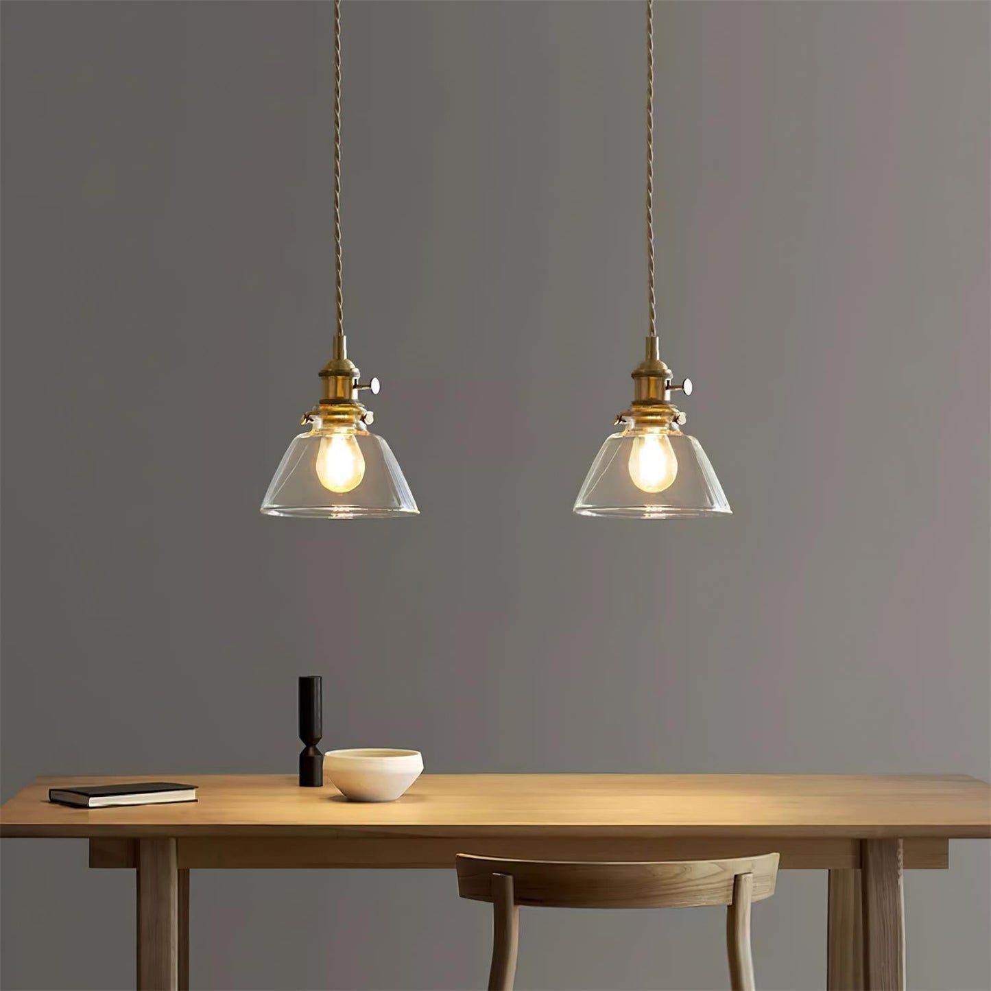 Suspension Glint en verre transparent