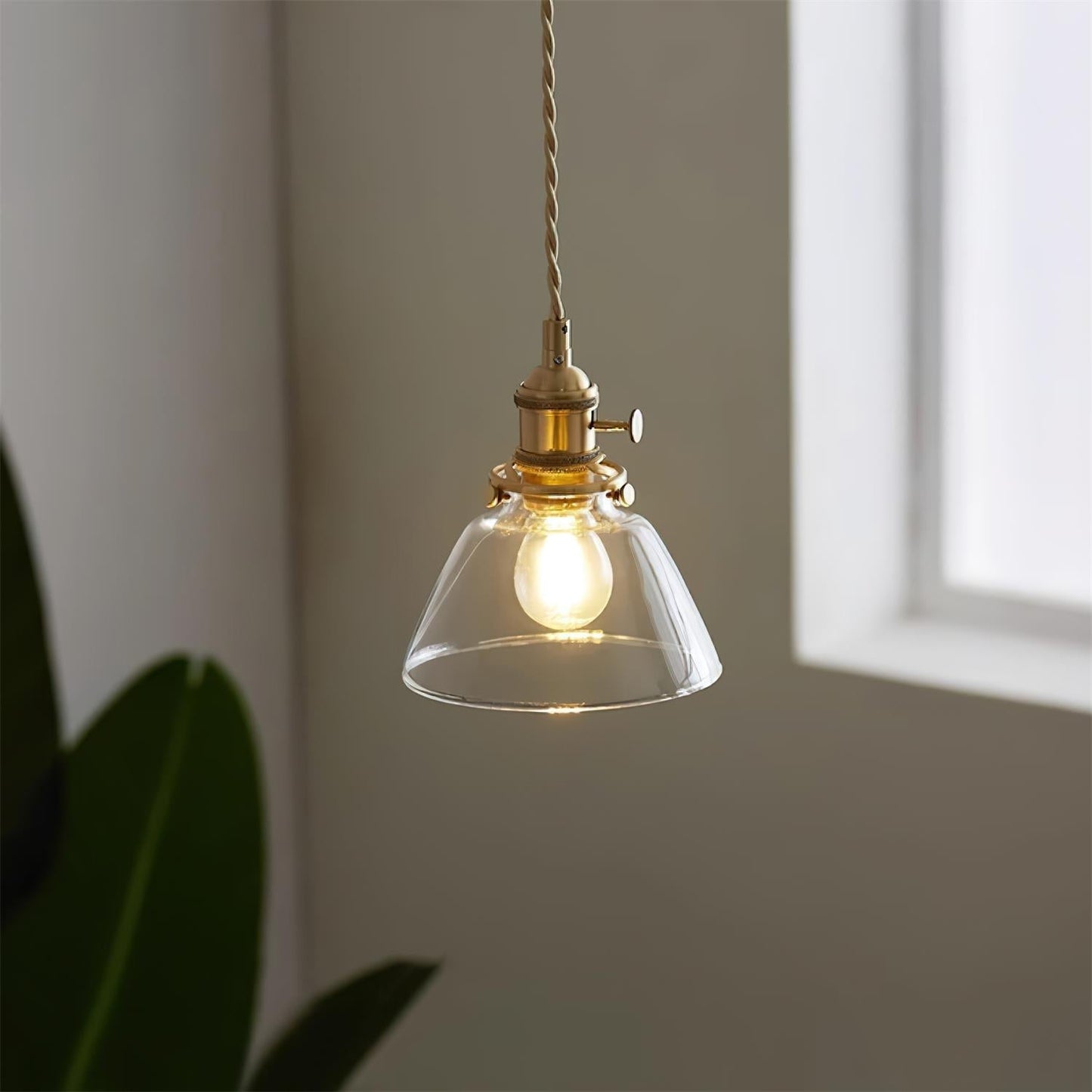 Suspension Glint en verre transparent