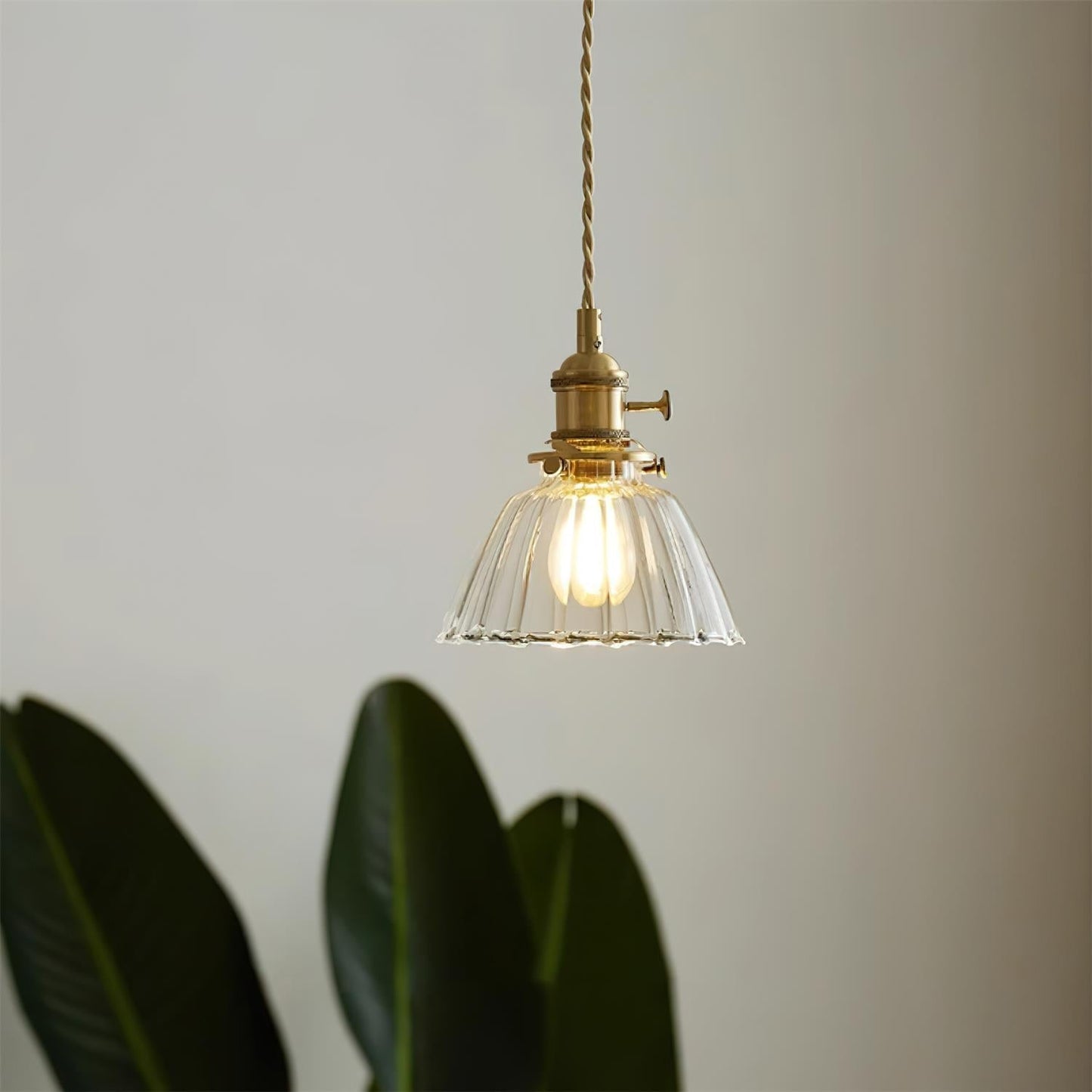 Suspension Glint en verre transparent