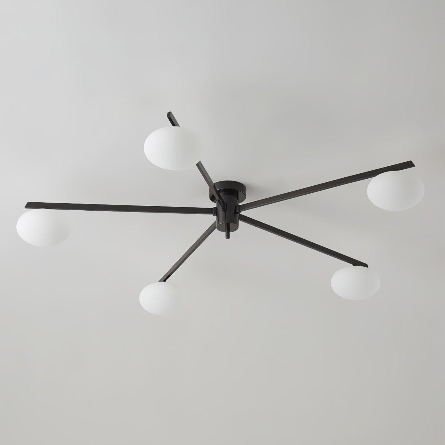 Plafonnier Jania en verre noir moderne