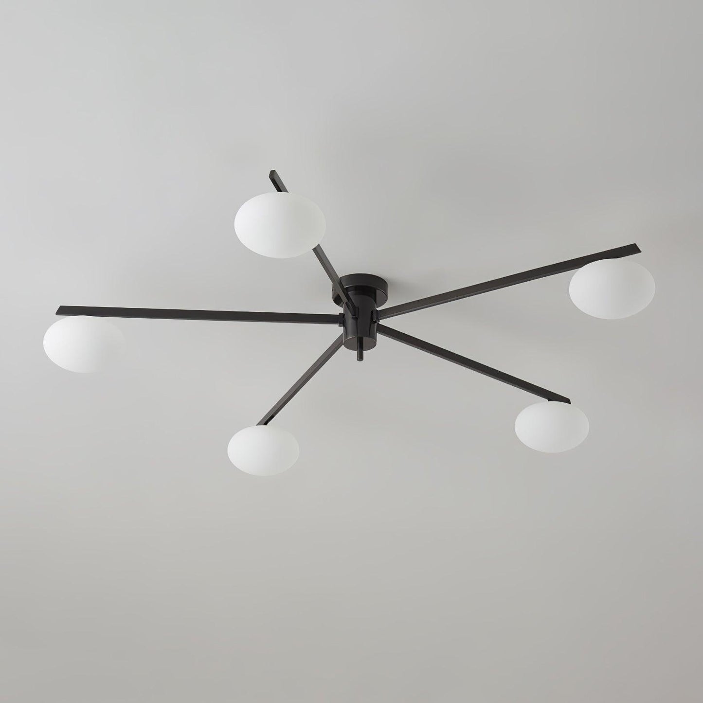Plafonnier Jania en verre noir moderne