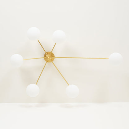 Plafonnier Jania en verre noir moderne