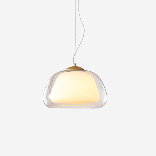 Lampada a sospensione in vetro Elvo