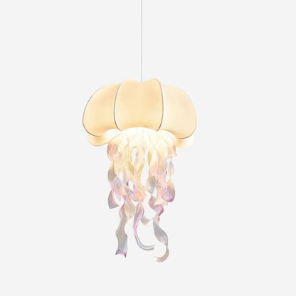 Jellyfish Pendant Light with Iridescent Ribbons