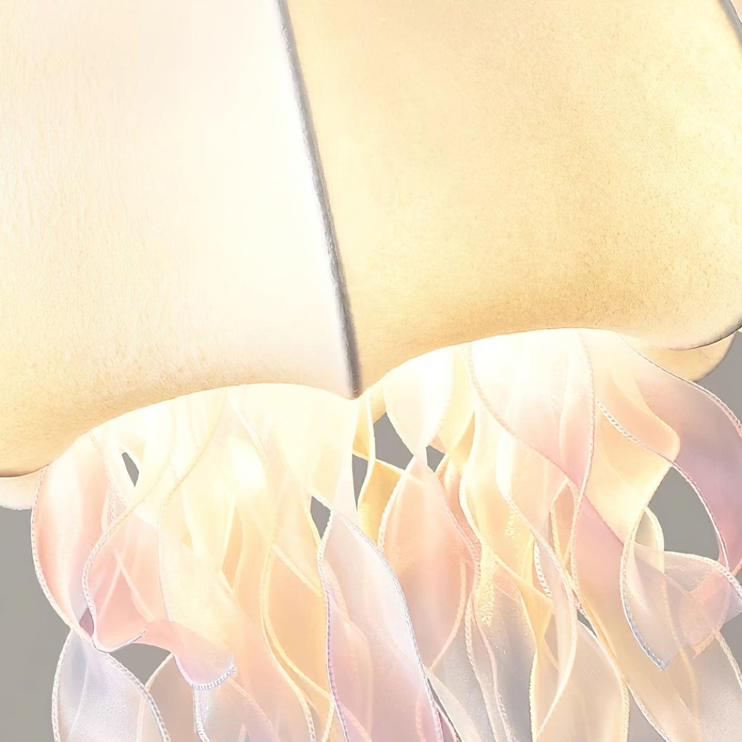 Jellyfish Pendant Light with Iridescent Ribbons