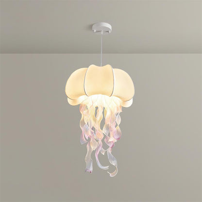 Jellyfish Pendant Light with Iridescent Ribbons