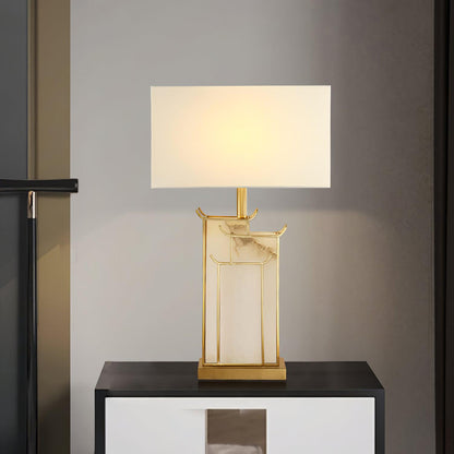 Nysilor Rectangular Glass Table Lamp