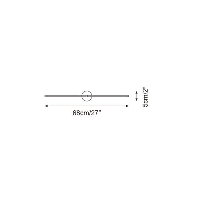 Wall Lamp Minimalist Linear Rod Double End Accent Modern Style