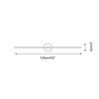 Wall Lamp Minimalist Linear Rod Double End Accent Modern Style