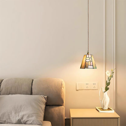 Suspension en vitrail de style Tiffany Mavine