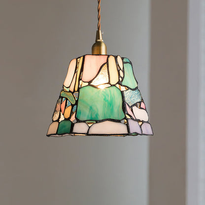 Suspension en vitrail de style Tiffany Mavine