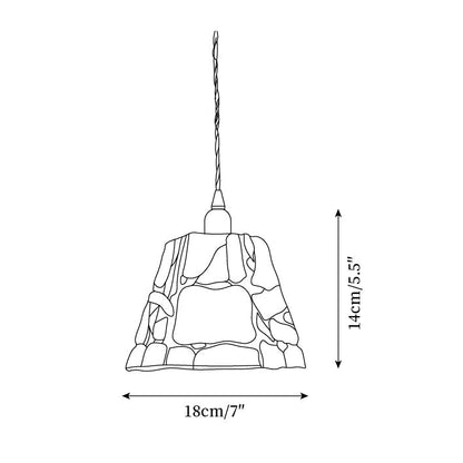 Suspension en vitrail de style Tiffany Mavine