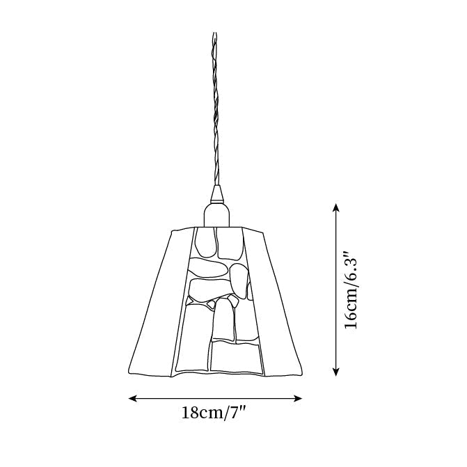 Suspension en vitrail de style Tiffany Mavine