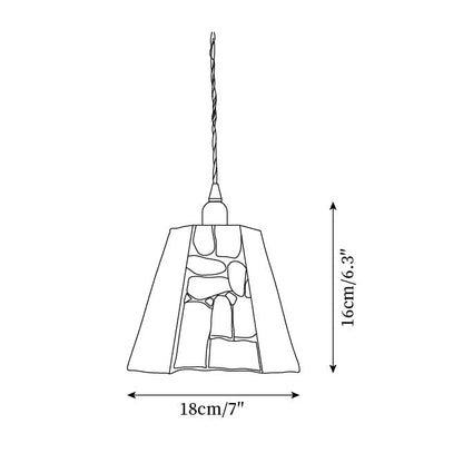 Suspension en vitrail de style Tiffany Mavine