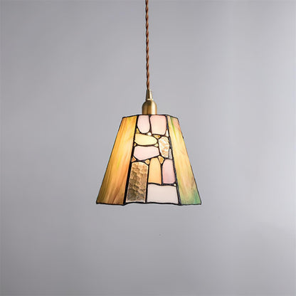 Suspension en vitrail de style Tiffany Mavine