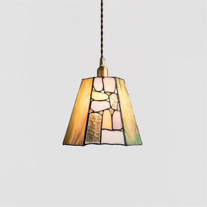 Suspension en vitrail de style Tiffany Mavine
