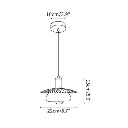 Elysor Brass and Glass Pendant Lamp