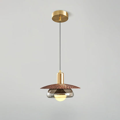 Elysor Brass and Glass Pendant Lamp