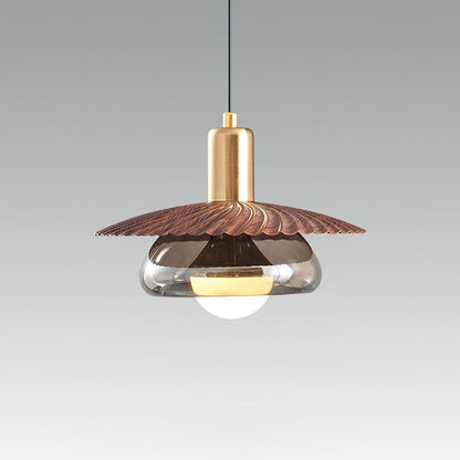 Elysor Brass and Glass Pendant Lamp