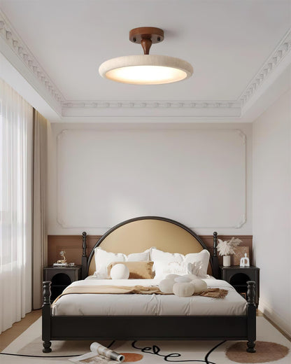 Dovai Travertine Semi Flush Ceiling Light