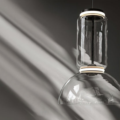 Virelo Stacked Glass Cylinder Pendant Light