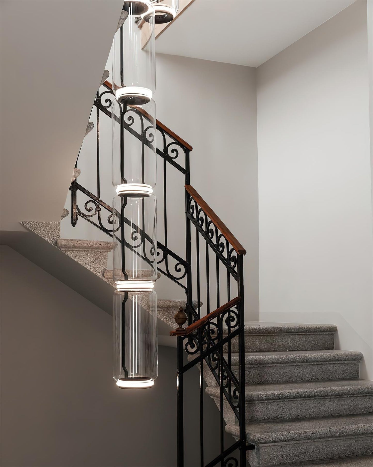 Virelo Stacked Glass Cylinder Pendant Light