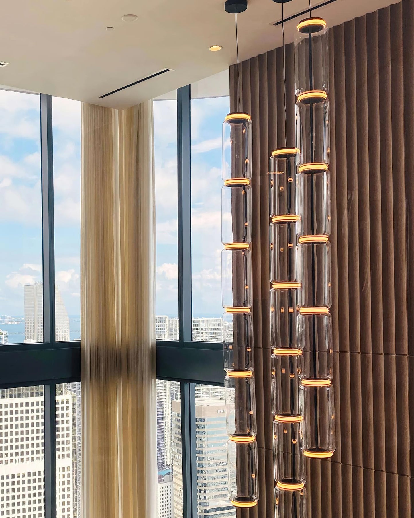 Virelo Stacked Glass Cylinder Pendant Light