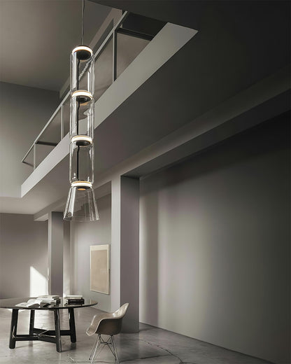 Virelo Stacked Glass Cylinder Pendant Light