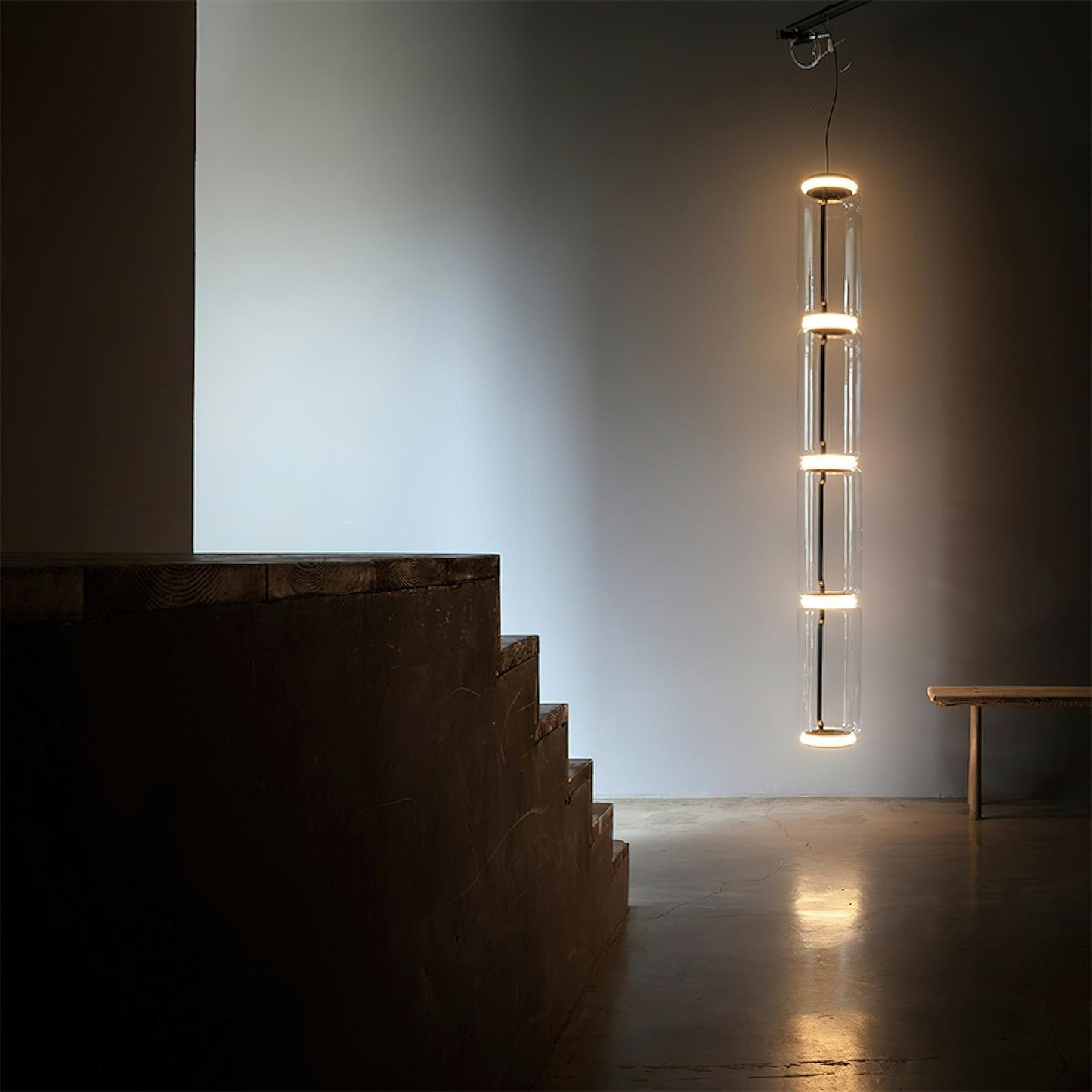 Virelo Stacked Glass Cylinder Pendant Light