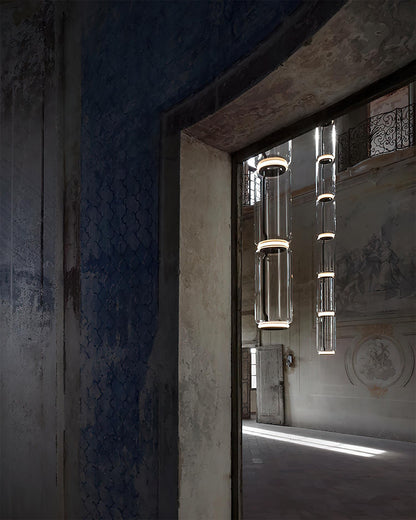 Virelo Stacked Glass Cylinder Pendant Light