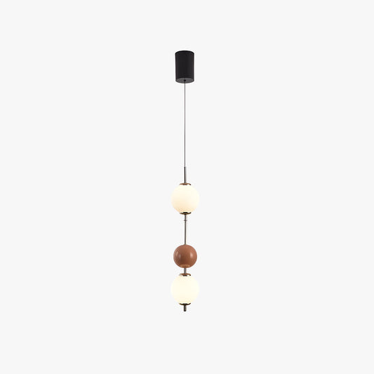 Moderne LED-Pendelleuchte Valentina aus rotem Metall für Schlafzimmer und Wohnzimmer