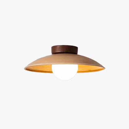 Muto Vintage Flush Mount Ceiling Light Wood/Metal/Glass Bar/Hotel