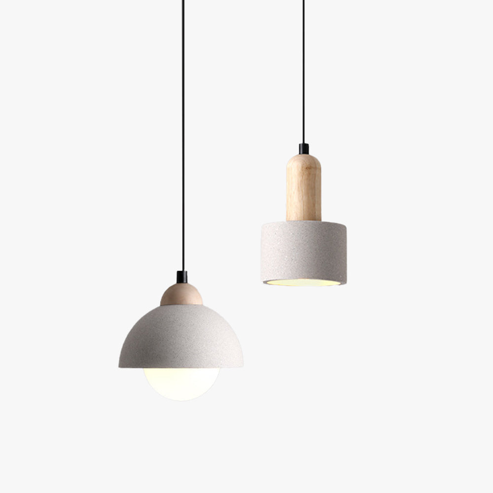 Muto moderne Pendelleuchte, Zementweiß, für Schlafzimmer/Kücheninsel