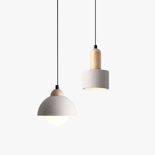 Muto moderne Pendelleuchte, Zementweiß, für Schlafzimmer/Kücheninsel