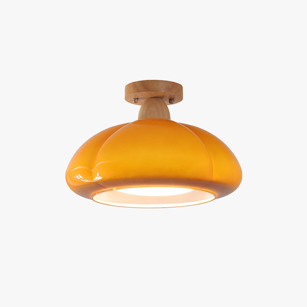 Valentina moderne LED-inbouwplafondlamp glas hout woonkamer