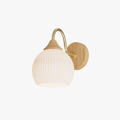 Muto Nordic minimalistische binnenwandlamp glas hout slaapkamer balkon
