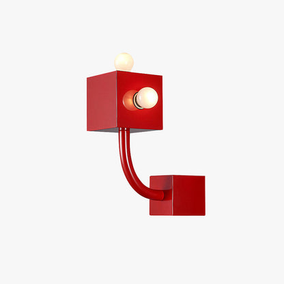 Aria Moderne industrielle LED-Innenwandleuchte Rot für Wohnzimmer und Schlafzimmer