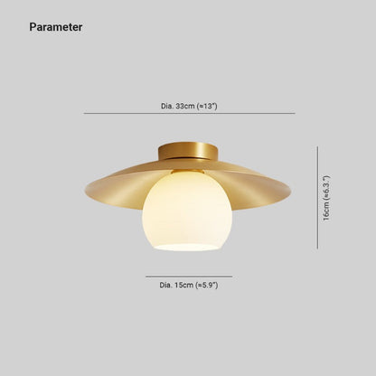 Arisha Nordic Retro LED Unterputz Deckenleuchte Metall Glas Korridor
