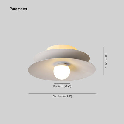 Arisha Modern Flush Mount Ceiling Light White Red Black Metal Balcony