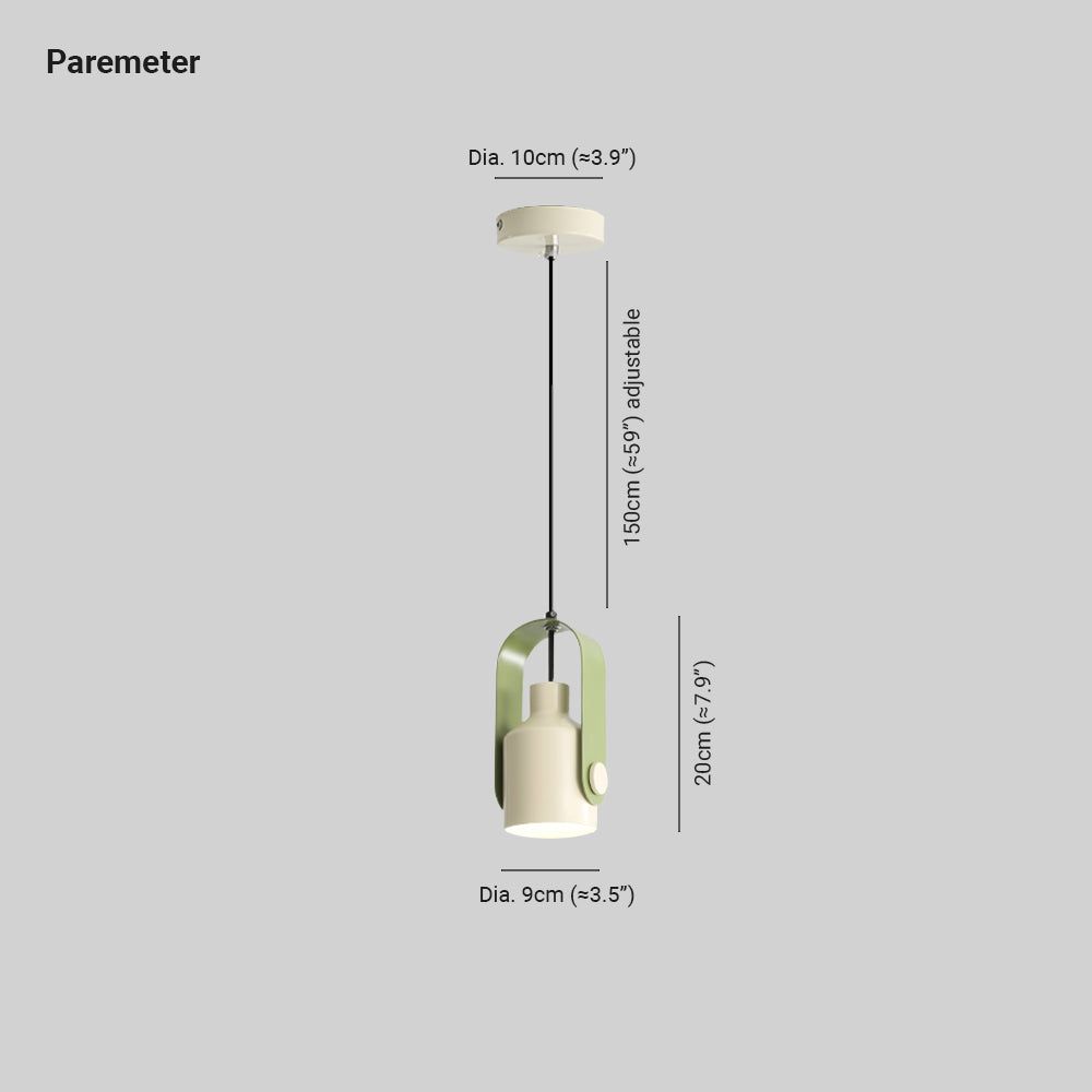 Valentina Moderne LED-Pendelleuchte aus Metall, weiß, grün, schwarz, für Schlafzimmer