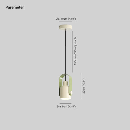 Valentina Moderne LED-Pendelleuchte aus Metall, weiß, grün, schwarz, für Schlafzimmer